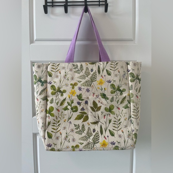 Large Floral Recycled Cotton Tote - Picture 5 of 6